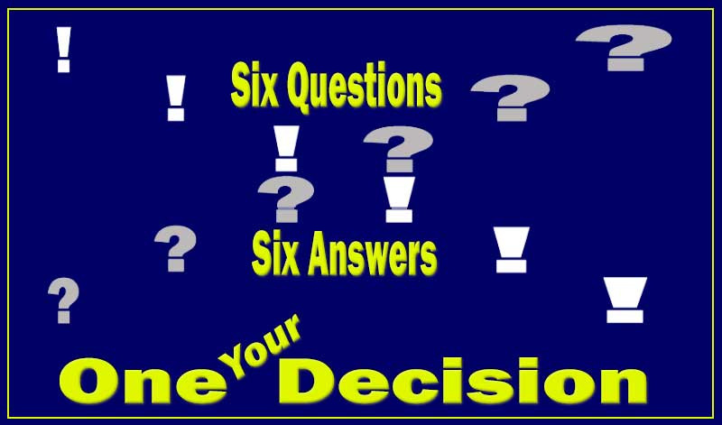 New blog entry: SIX questions - SIX answers - ONE, YOUR decisionhttps://easylife.community/en/blog/14-recent/295-easy-life